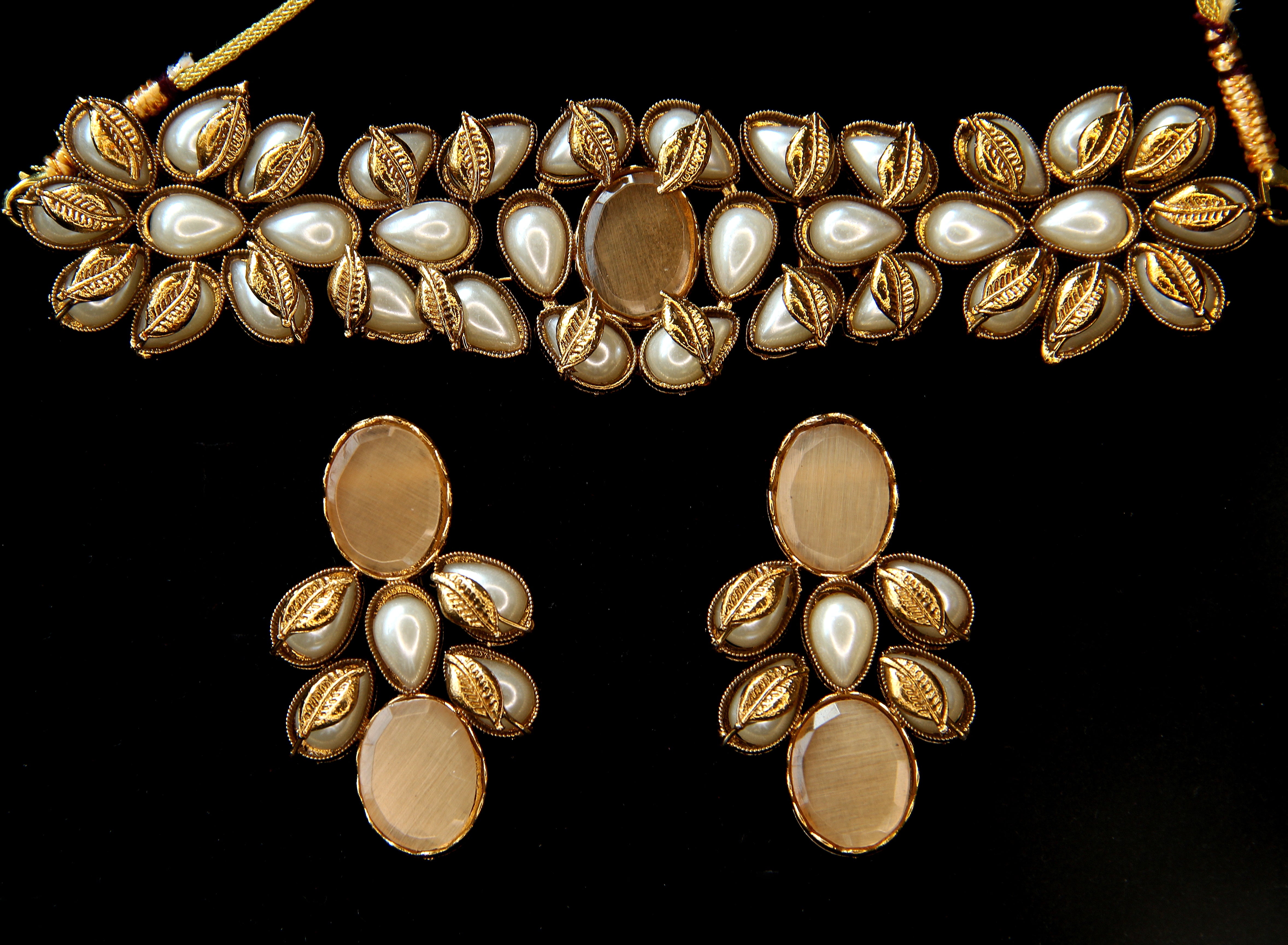 Choker Set (Handcrafted Turkish Pearl Choker Set) | Festive Jewellery