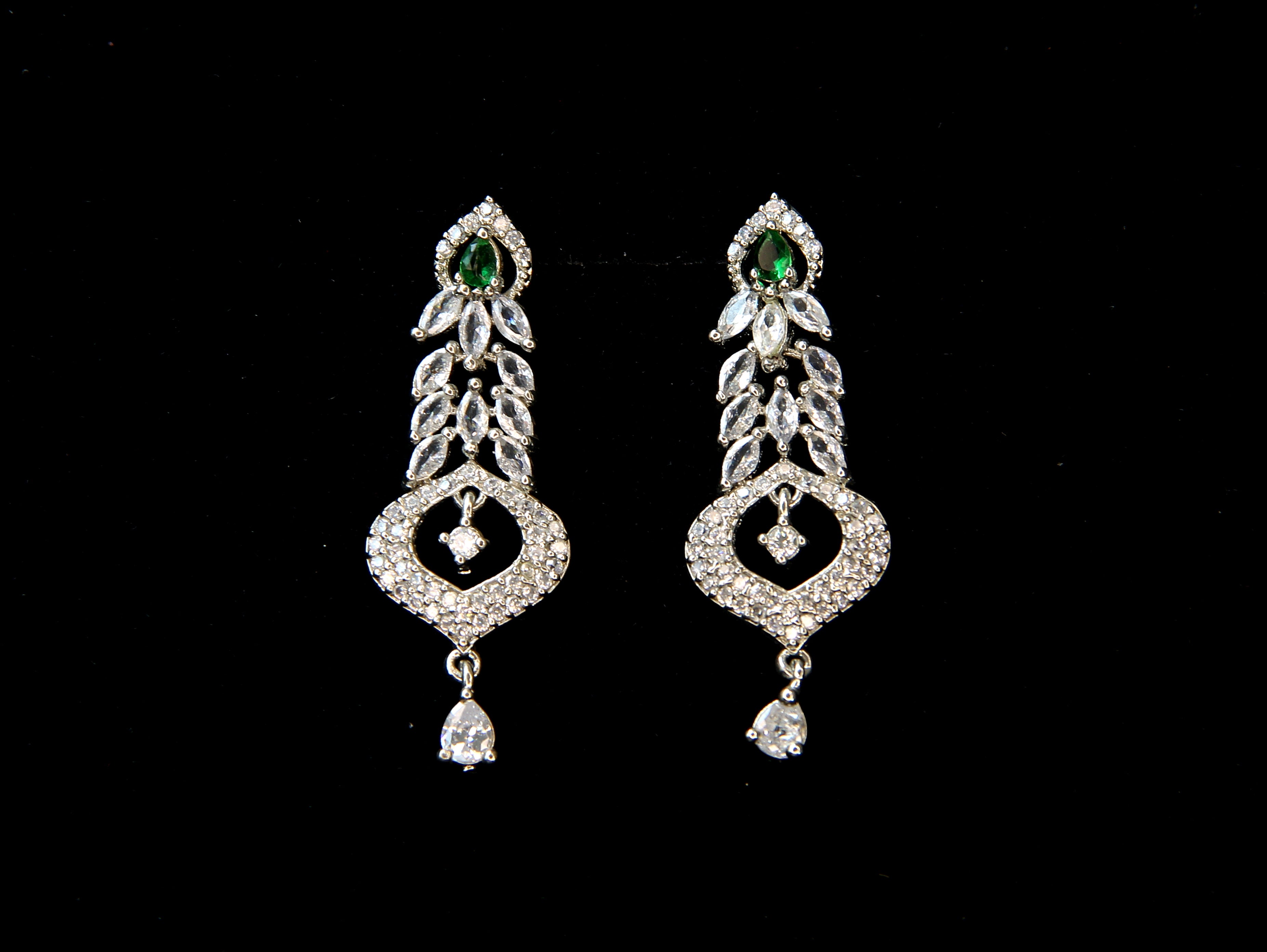 Silver Floral Imitation Earrings