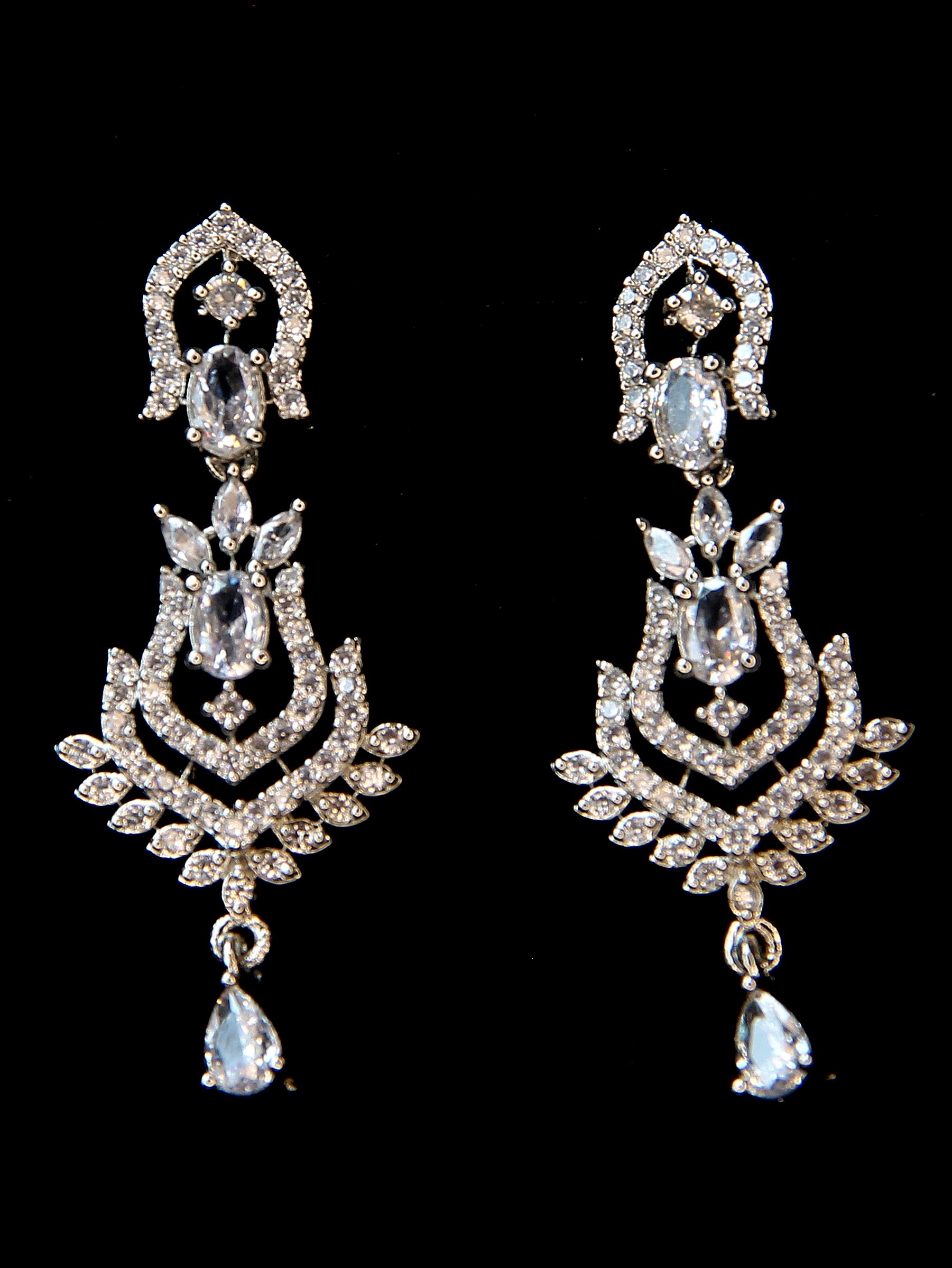 Silver Floral Imitation Earrings