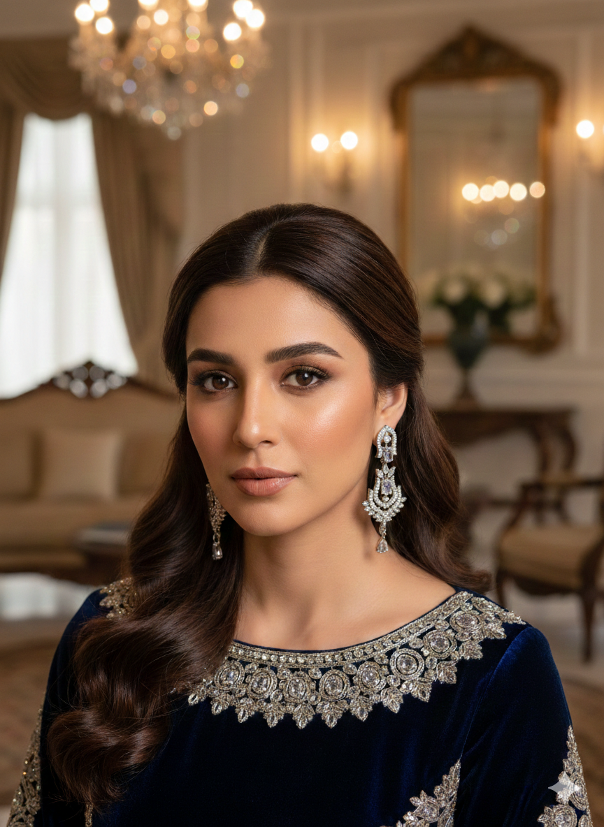 Silver Floral Imitation Earrings