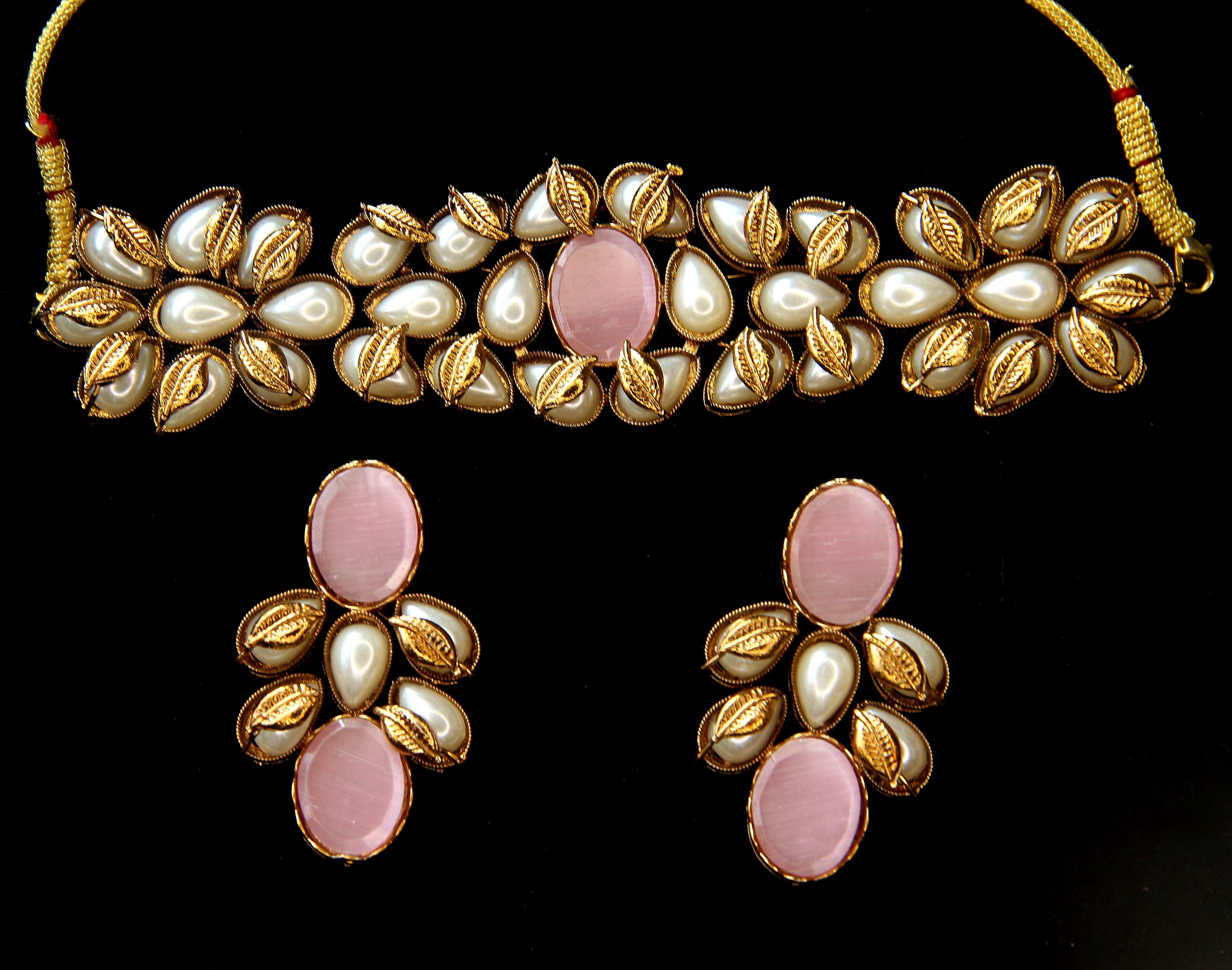 Choker Set (Handcrafted Turkish Pearl Choker Set) | Festive Jewellery