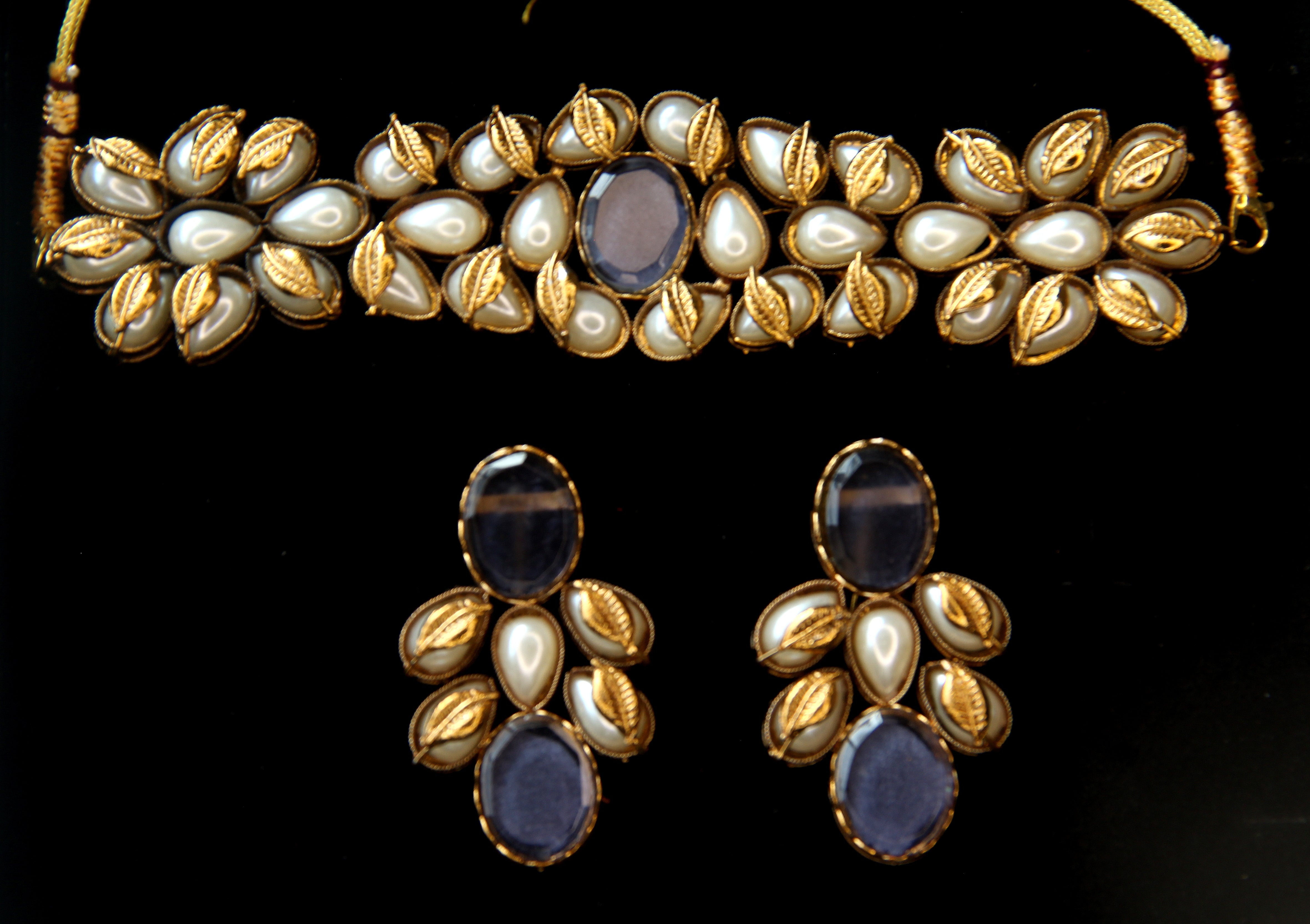 Choker Set (Handcrafted Turkish Pearl Choker Set) | Festive Jewellery