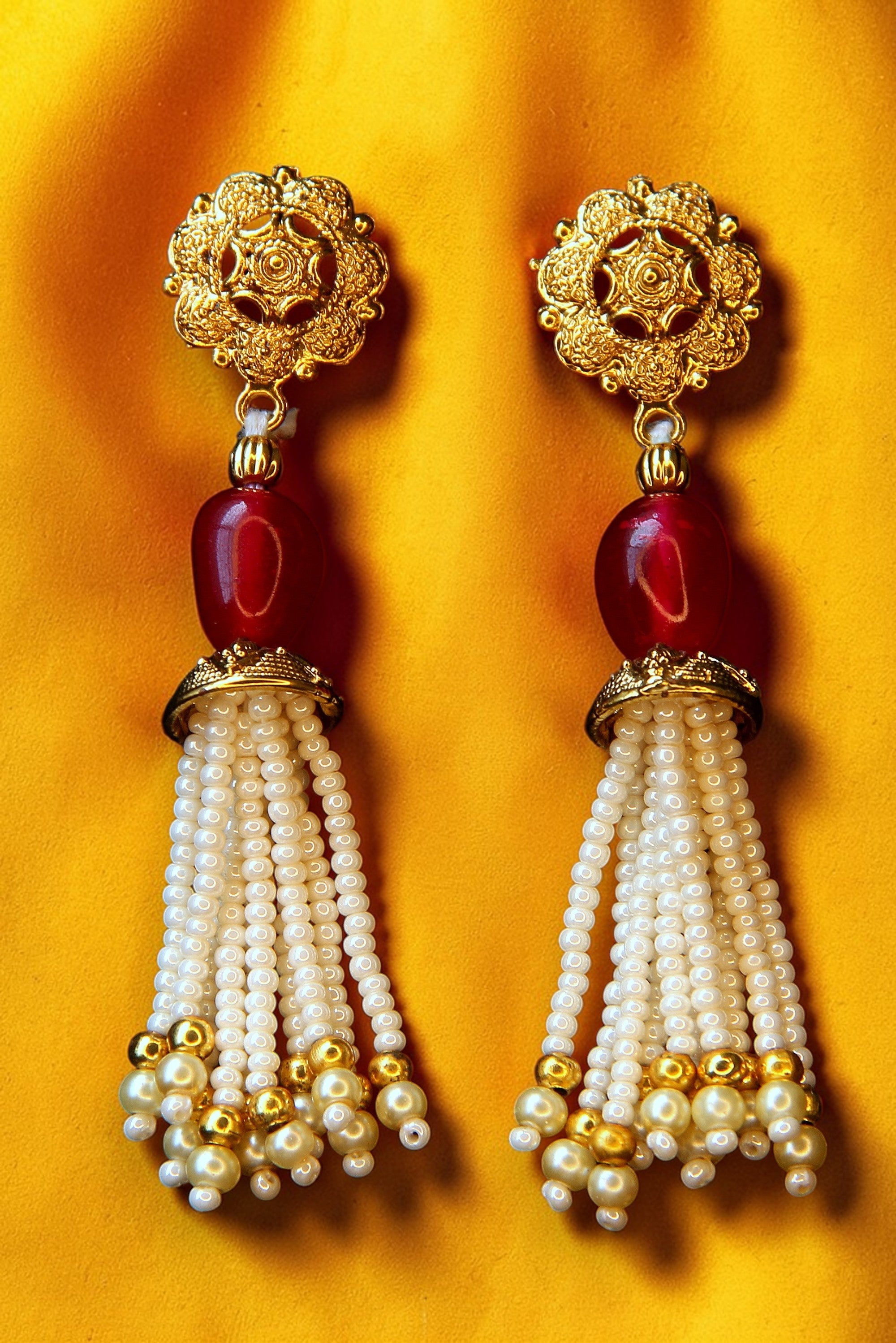 Premium Quality Jhumka earrings, vintage jewelry, Beads drop earrings, wedding jewelry