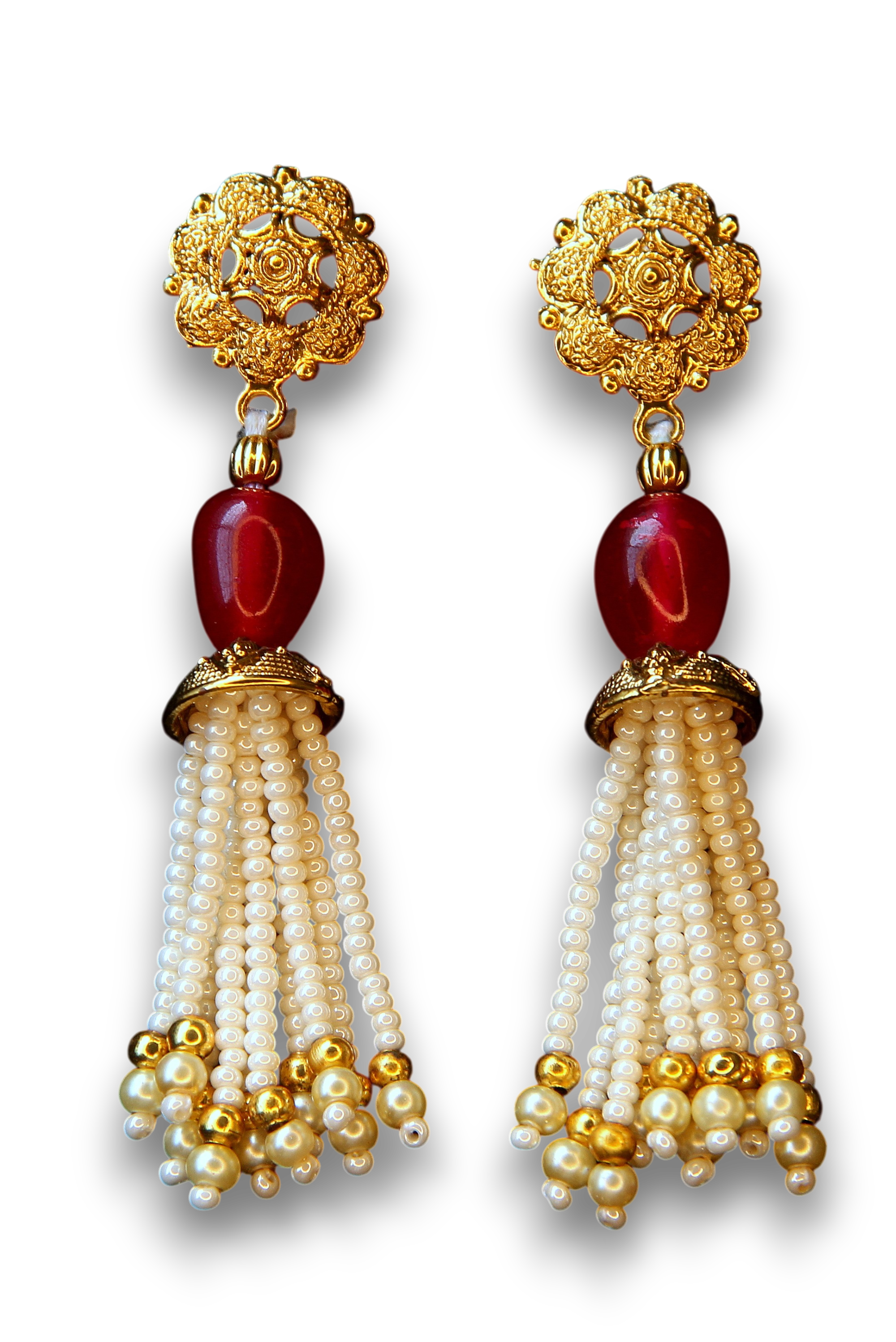 Premium Quality Jhumka earrings, vintage jewelry, Beads drop earrings, wedding jewelry