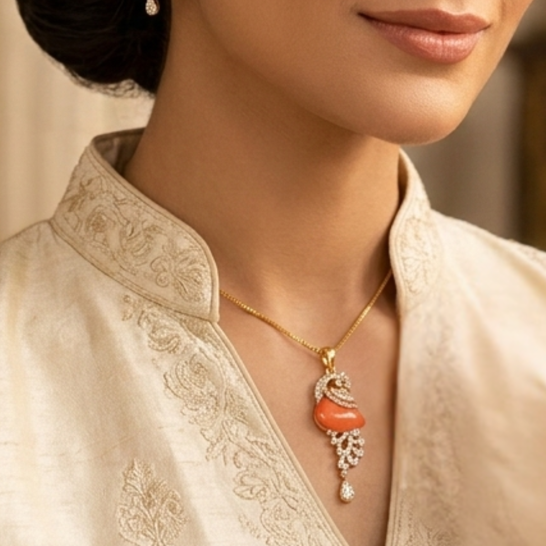 Peacock Locket Set, Necklace & Earrings