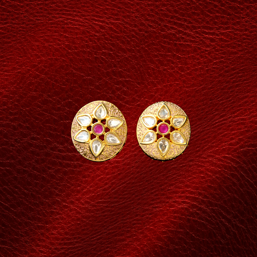 Golden Star Stud Earrings | Ethnic Jewellery